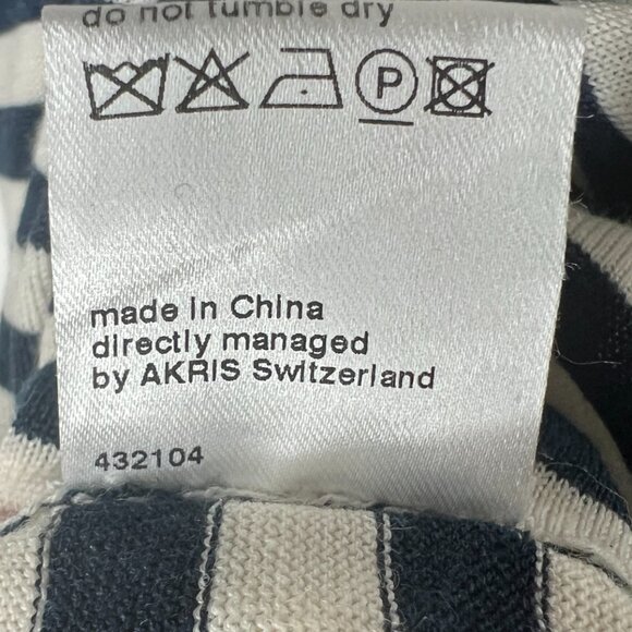 AKRIS PUNTO Elements Tricolor Stripe Top Sweater - Picture 6 of 7